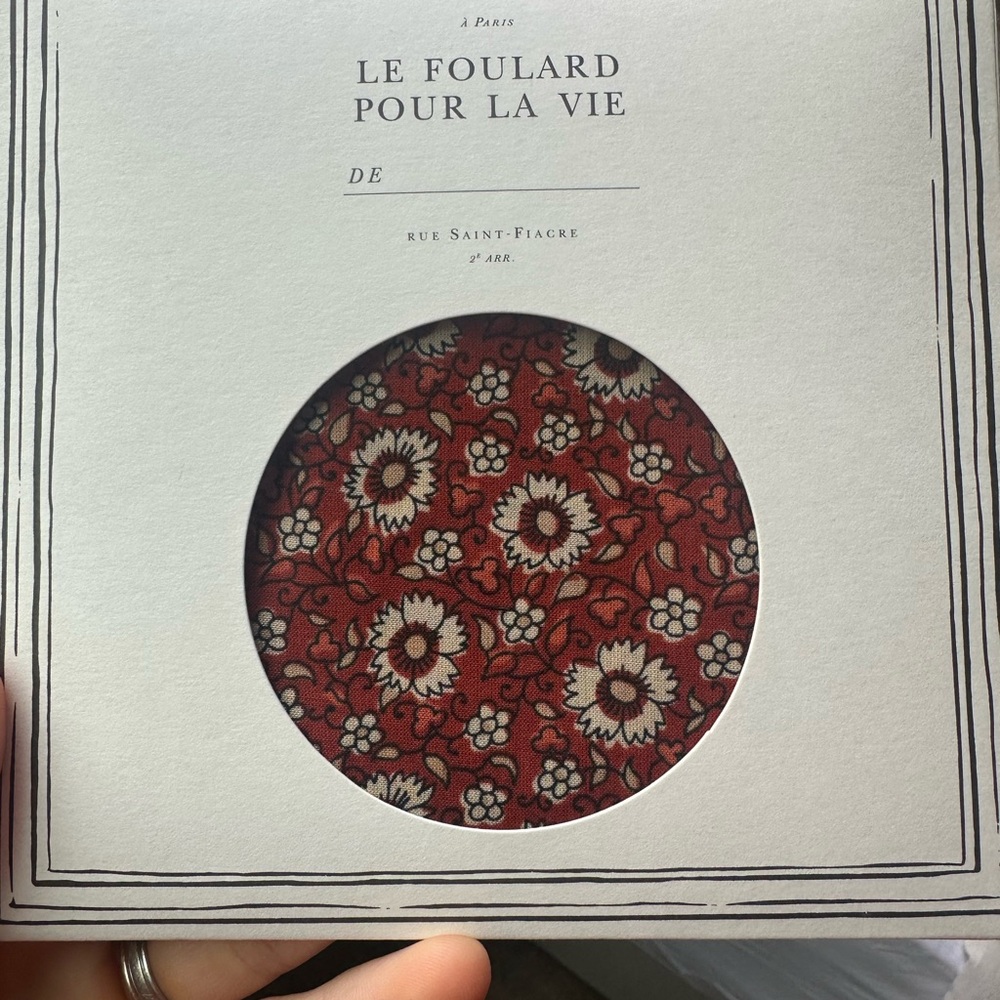 Sezane Burgundy Floral Scarf